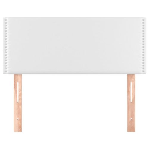 Горна табла за легло, бяла, 90x5x78/88 см, изкуствена кожа