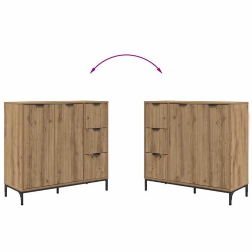 Служебен шкаф с чекмедже Дъб 89,5 x 33 x 82 см Инженерно дърво