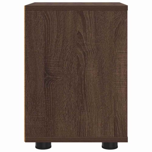 Нощно шкафче Кафяв дъб 30,5 x 30 x 43 см Инженерно дърво