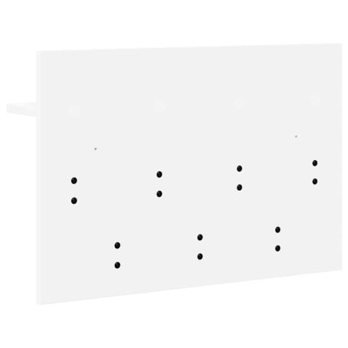 Стенен закачалка за палта Бяло 60 x 40 x 12 cm Инженерно дърво