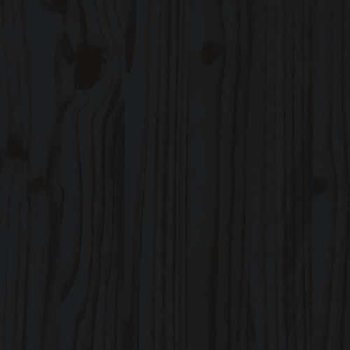 Детско високо легло с пързалка, черно, 80x200 см, бор масив