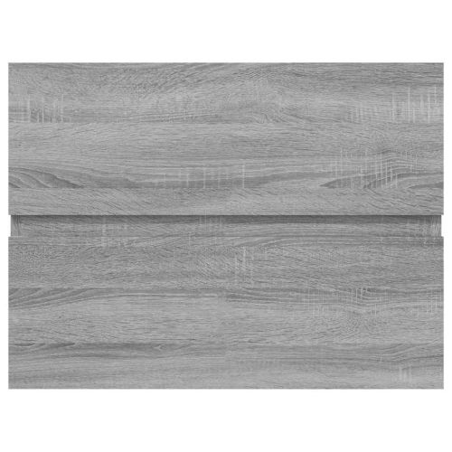 Шкаф за мивка, сив сонома, 60x38,5x45 см, инженерно дърво