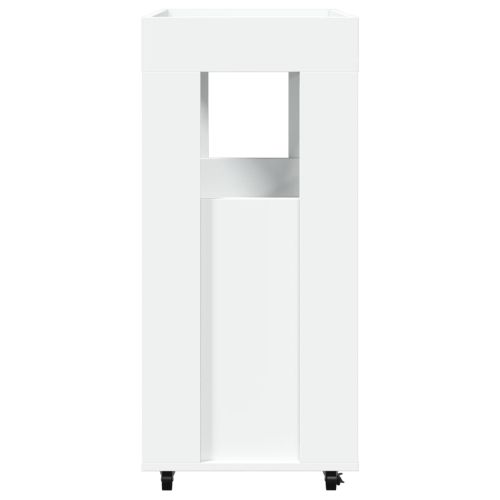 Бар количка, бяла, 60x39,5x89 см, инженерно дърво