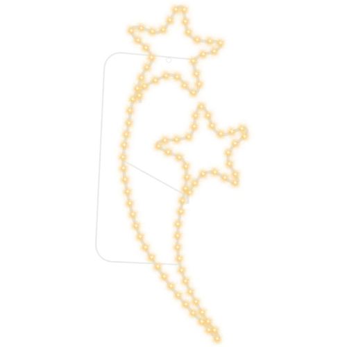 Светещ маркуч с форма на звезди 2 бр топло бяло 125,5x53x4,5 см