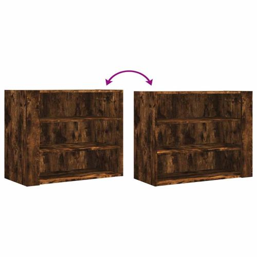 Стенен шкаф, опушен дъб, 75x35x60 см, инженерно дърво