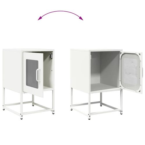 Нощно шкафче бяло 36x39x60,5 cm Студено валцувана стомана