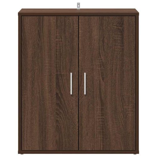 Шкаф за обувки, кафяв дъб, 60x35x70 см, инженерно дърво
