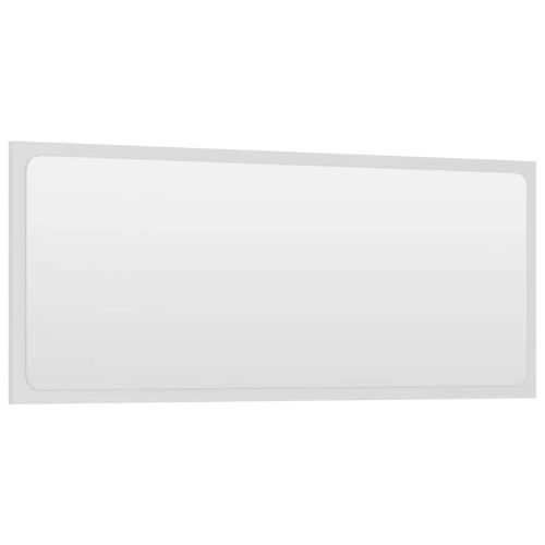 Комплект мебели за баня, бял, инженерно дърво