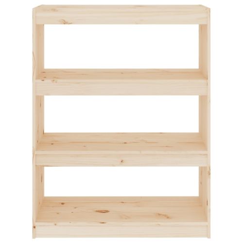 Библиотека/разделител за стая, 80x30x103,5 см, бор масив