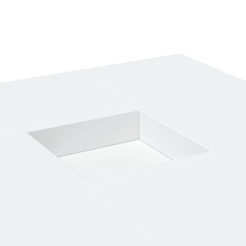 Кафе маса, бяла, 80x80x40 см, инженерно дърво