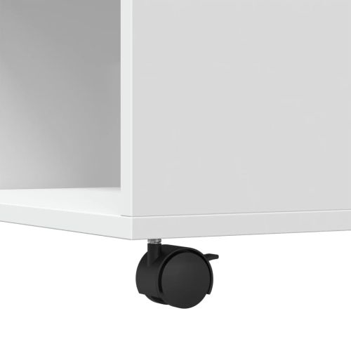 Кафе маса, бяла, 80x80x40 см, инженерно дърво