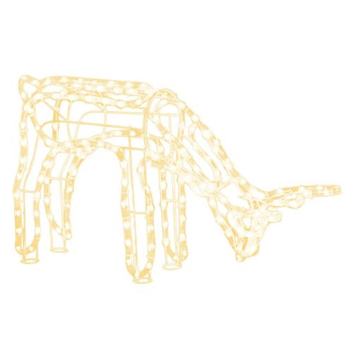 Коледна фигура северен елен, топло бяло, 73x31x45 см