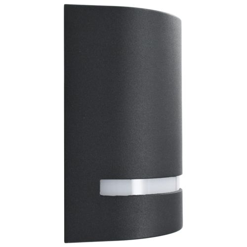 Фасадни аплици, 2 бр, 35 W, черни, полукръгли