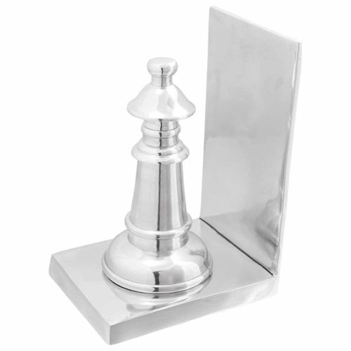 Подпори за книги 2 pcs Сребрист 11 x 12 x 19,5 см Алуминий