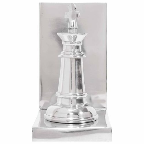 Подпори за книги 2 pcs Сребрист 11 x 12 x 19,5 см Алуминий