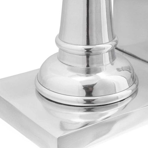 Подпори за книги 2 pcs Сребрист 11 x 12 x 19,5 см Алуминий