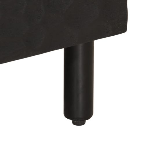 ТВ шкаф, черен, 100x33x46 см, мангово дърво масив