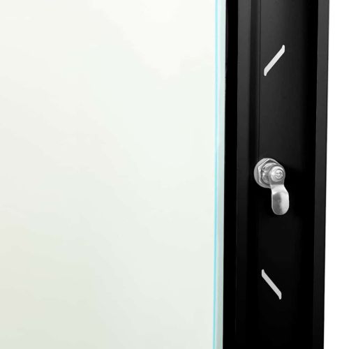 Мрежов кабинет със съхранение Черно 60 x 60 x 80 см Стомана