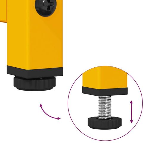 Висока дъска Горчица Жълто 68x39x107 cm Стомана