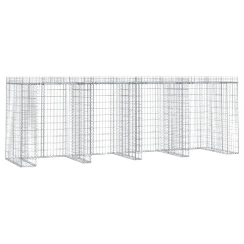 Габион стена за кофа за боклук 350x91x120 см поцинковано желязо