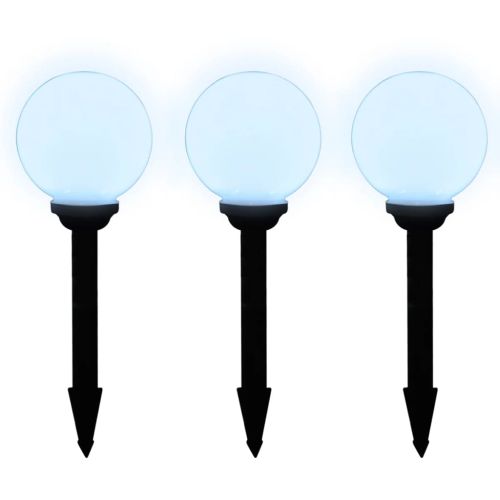 Градински лампи за пътека, 6 бр, LED, 20 см, с анкер за земя