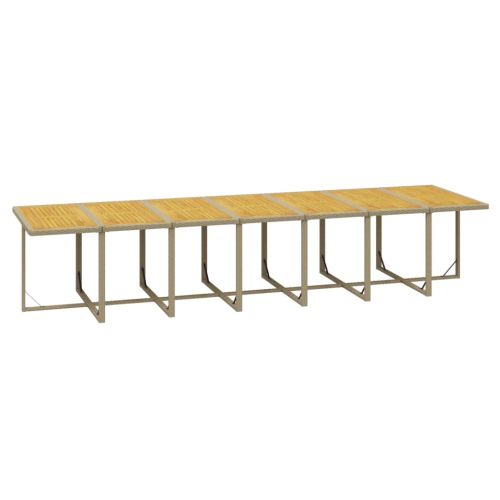 Градински комплект с възглавници 19 части бежов полиратан