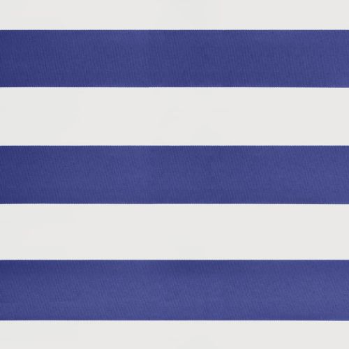 Прибираща се тента синьо и бяло 3,5x2,5 м плат и алуминий