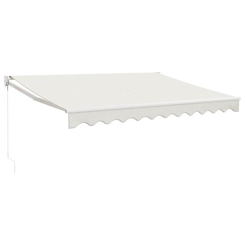 Прибираща се тента кремава 3x2,5 м плат и алуминий