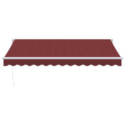 Ръчно прибираща се тента, бордо, 350x250 см