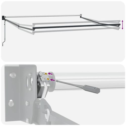 Автоматично прибираща се тента, бордо, 400x300 см