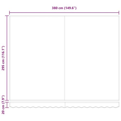 Автоматично прибираща се тента, бордо, 400x300 см
