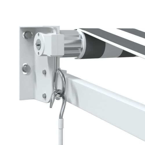 Прибираща се тента антрацит и бяло 3,5x2,5 м плат и алуминий