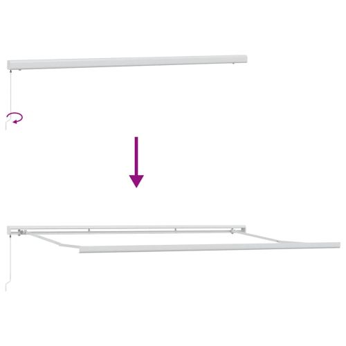 Прибираща се тента антрацит и бял 4,5x3 м плат и алуминий