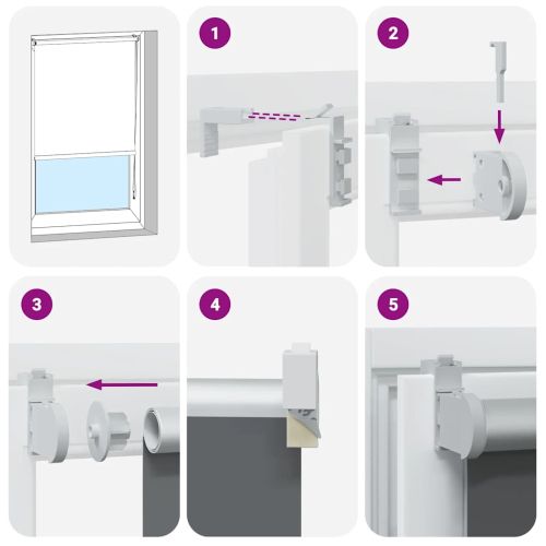 Ролкова щора Blackout Сив 125x130 cm Ширина на плата 121,6cm