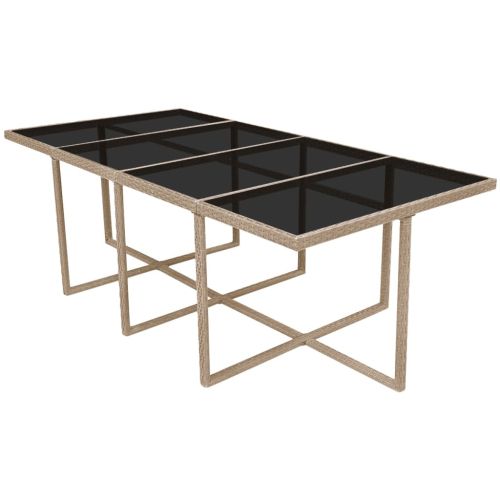 Градински комплект с възглавници, 13 части, бежов полиратан