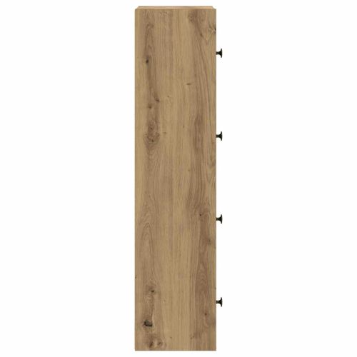 Библиотека, дъб артизан, 40x24x102 см, инженерно дърво