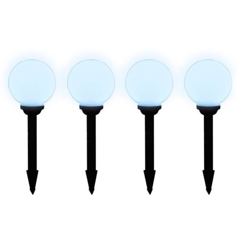 Градински лампи за пътека, 8 бр, LED, 15 см, с анкер за земя