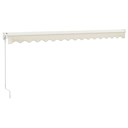 Прибираща се тента кремава 4,5x3 м плат и алуминий