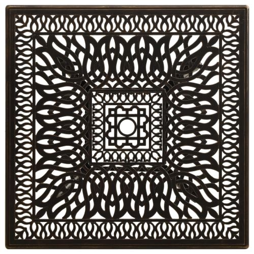 Градинска маса, бронз, 90x90x73 см, лят алуминий