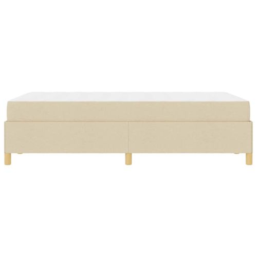 Рамка за легло с матрак Крем 120 x 190 cm текстил