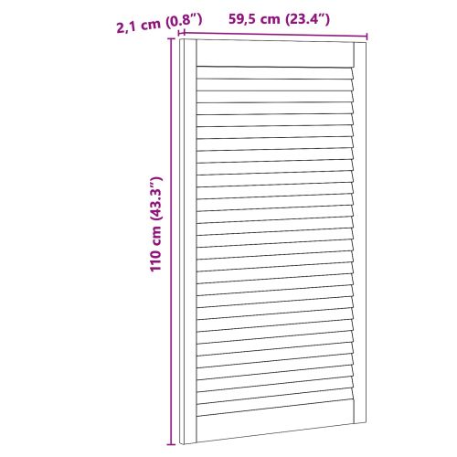 Врата за шкаф с врата 2 pcs Естествен 110 x 2,1 x 59,5 см
