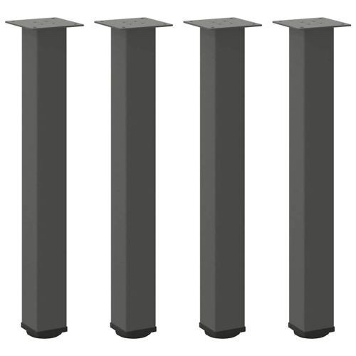 Крака за конзолна маса, 4 бр., антрацит, 72-74 см, стомана