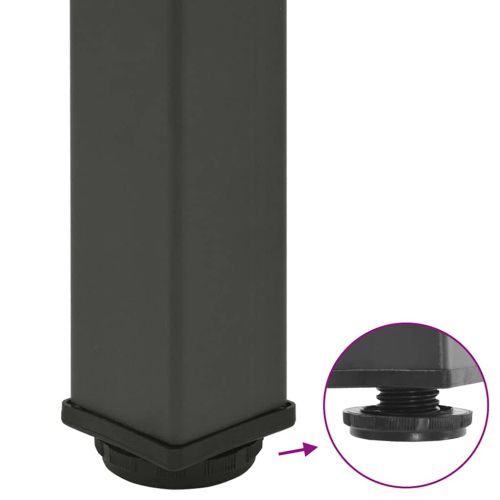 Крака за конзолна маса, 4 бр., антрацит, 72-74 см, стомана