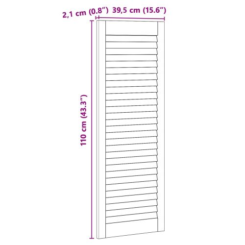 Врата за шкаф с врата 2 pcs Естествен 110 x 2,1 x 39,5 см