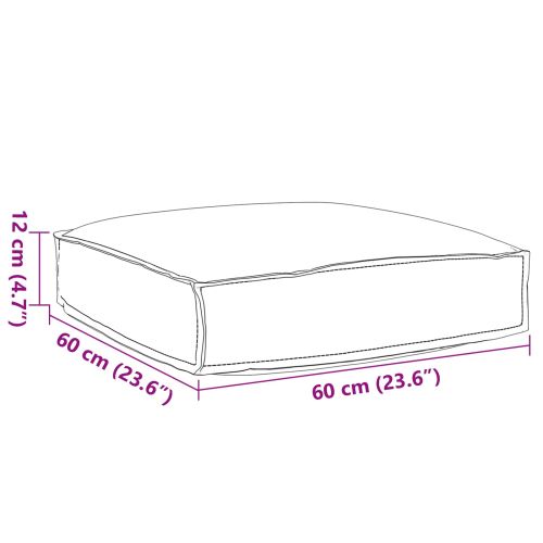 Възглавница Антрацит 60 x 60 x 12 cm Оксфордска тъкан