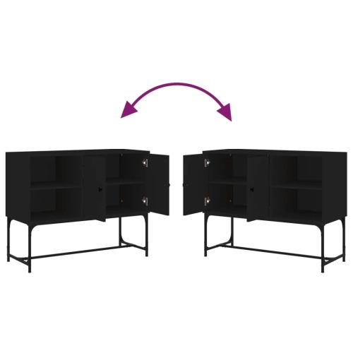 Бюфет черен 100x40x79,5 см инженерно дърво