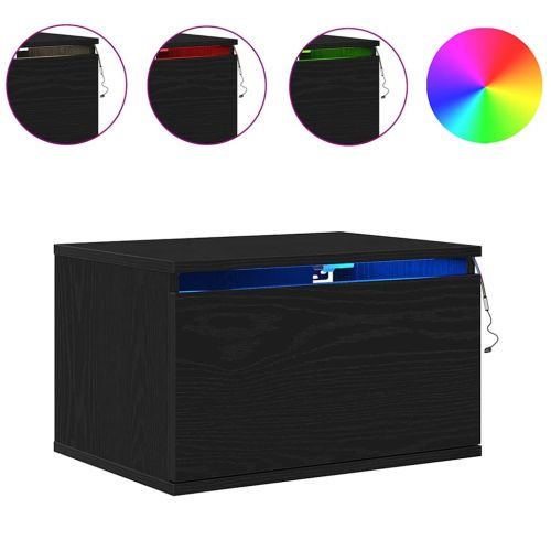 Стенен шкаф за нощно шкафче Черния дъб 50 x 36 x 30 см