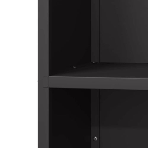 Стойка за дърва, черна, 40x30x75 см, студеновалцувана стомана