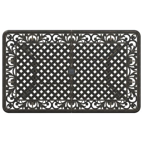 Градинска маса, бронз, 150x90x72 см, лят алуминий