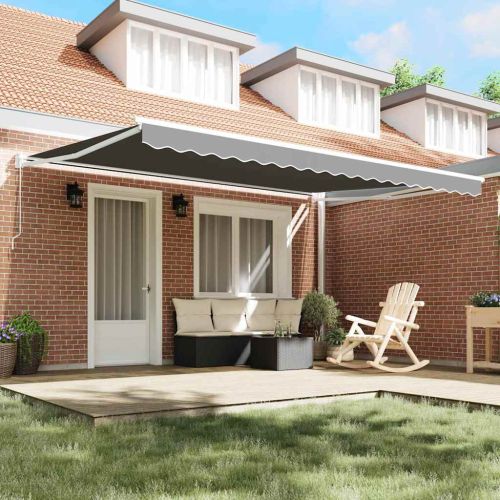 Сгъваем навес Бяло 450 × 300 cm Алуминий